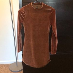 Cute copper long sleeve mini dress.